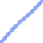 Perles poires en verre facetté  4x4mm - Bleu ciel x43cm