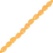 Perles poires en verre facetté 4x4 mm - Jaune miel foncé x43cm