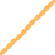 Perles poires en verre facetté 4x4 mm - Jaune miel foncé x43cm