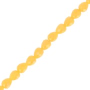 Perles poires en verre facetté  4x4mm - Jaune miel x43cm
