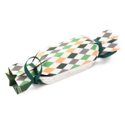 Crackers de Noël à remplir 13x6.5x5.5 cm - Blanc - Vert x1|raw }}