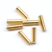 Preciosa Perles rocailles tubes 6.5x2 mm Gold Silver Lined x20g|raw }}