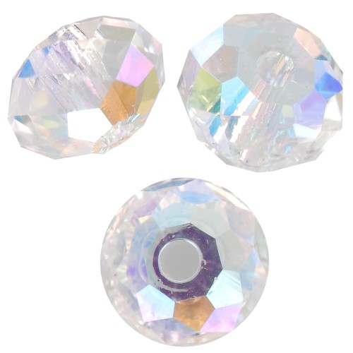 Perles rondes aplaties PureCrystal 5040 4 mm - Crystal Shimmer 2X x20