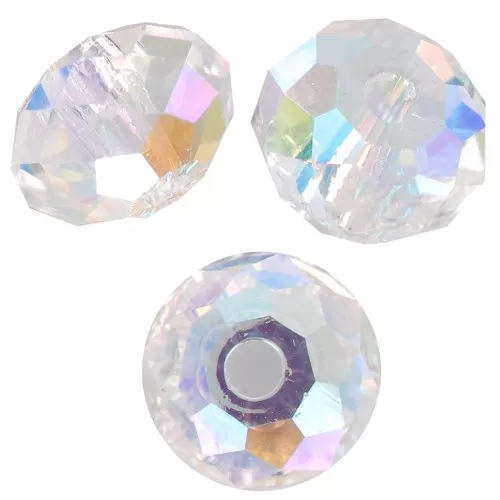 Perles rondes aplaties PureCrystal 5040 4 mm - Crystal Shimmer 2X x20