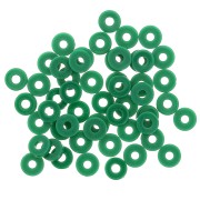 Perles Heishi rondelles  en plastique 6x1 mm - Vert foncé x 1.8g|raw }}