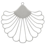 Pendentif coquillage ajouré 38x40 mm - Acier inoxydable 304 x1