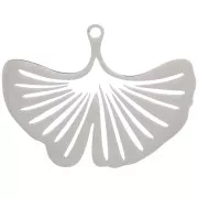 Pendentif feuille de Ginkgo 23x31 mm - Acier inoxydable 304 x1