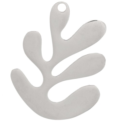 Pendentif corail 25x20 mm - Acier inoxydable 304 x1