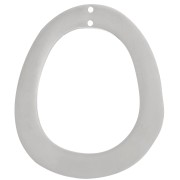 Pendentif ovale évidé 35x31 mm 2 trous - Acier inoxydable 304 x1|raw }}