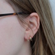 Créoles ouvertes torsadées 12 mm - Gold filled (or laminé)  x2