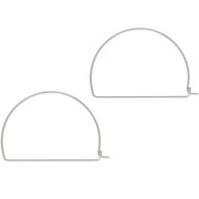 Créoles fil forme demi-lune à décorer 20x28 mm pour tissage - Argent 925 x2|raw }}