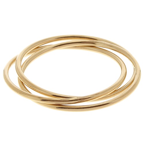 Bague 3 anneaux entrelacés - Taille 54 - Gold filled (or laminé) x1