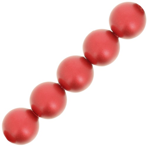 Perles nacrées PureCrystal 5810 4 mm - Iridescent Rouge Pearl x20