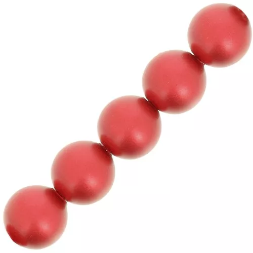 Perles nacrées PureCrystal 5810 5 mm - Iridescent Rouge Pearl x15