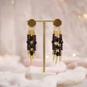 Olive Briolette PureCrystal 5044 perle olive 7x6 mm - Jet x1