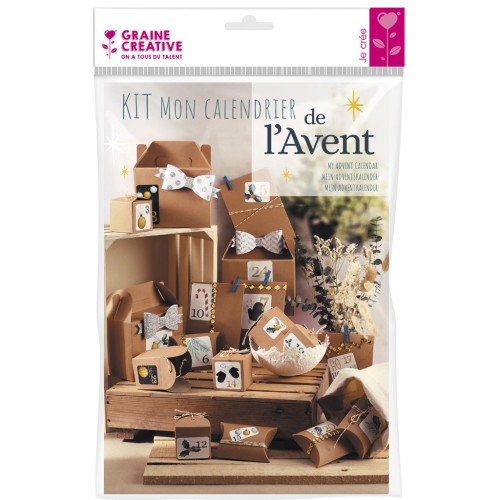 Calendrier de l'avent à monter soi-même - 24 cubes à décorer x1