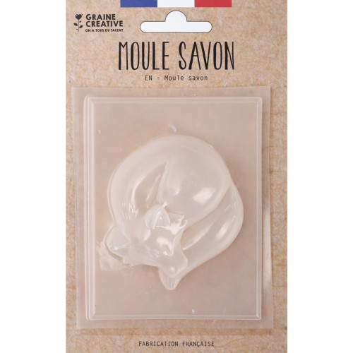 Moule pour fabrication de savon - Renard 7x6 cm - Transparent x1