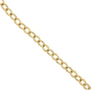 Chaîne maille fantaisie 7.4 mm - Acier inoxydable 304L Doré x98cm|raw }}