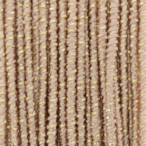 Bobine de fil Bliss Elastico fabrication italienne 1 mm - Sable - Doré x30m