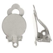 Clips d'oreilles plateau 10 mm oreilles non percées - Acier inoxydable 304 x2