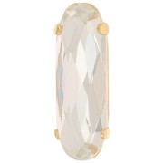 Cristal serti Aurora A4161 Long Classical Oval 21x7 mm - Doré - Crystal x1