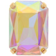 Cristal serti Aurora A4627 Octagon 18x13 mm - Doré - Crystal AB x1|raw }}