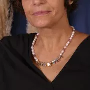 Perle rondelle strassée 7x6 mm - Doré - Noir x1