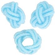 Perles effet noeud en fil nylon 7x5 mm - Bleu clair x6|raw }}