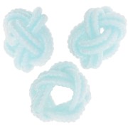 Perles effet noeud en fil nylon 7x5 mm - Bleu pâle x6