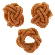 Perles effet noeud en fil nylon 7x5 mm - Camel x6