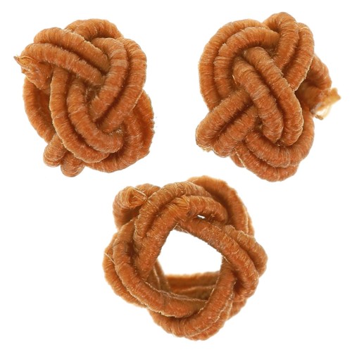 Perles effet noeud en fil nylon 7x5 mm - Camel x6