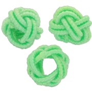 Perles effet noeud en fil nylon 7x5 mm - Vert clair x6|raw }}