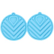 Moule silicone - boucles d'oreilles ronde évidé - résine époxy & poudre céramique|raw }}