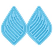 Moule silicone - boucles d'oreilles goutte évidée résine époxy & poudre céramique