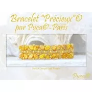 Perles en verre Paros® par Puca® 7x4 mm - Jonquil Opal New Picasso x10g