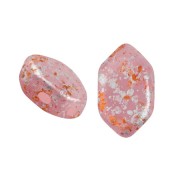 Perles en verre Paros® par Puca® 7x4 mm - Light Rose Opal Tweedy x10g|raw }}