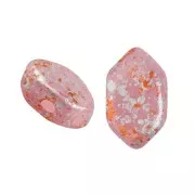 Perles en verre Paros® par Puca® 7x4 mm - Light Rose Opal Tweedy x10g