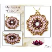 Perles en verre Paros® par Puca® 7x4 mm - Light Rose Opal Tweedy x10g