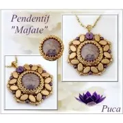 Perles en verre Paros® par Puca® 7x4 mm - Light Rose Opal Tweedy x10g