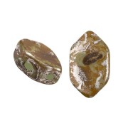 Perles en verre Paros® par Puca® 7x4 mm - Green Aqua Opal New Picasso x10g|raw }}