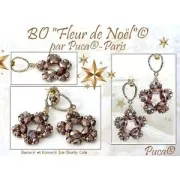 Perles en verre Baros® par Puca® 6x5 mm - Ice Slushy Strawberry x10g