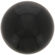 Cabochon rond 14 mm en pierre gemme - Onyx noir x1