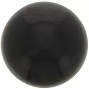 Cabochon rond 14 mm en pierre gemme - Onyx noir x1