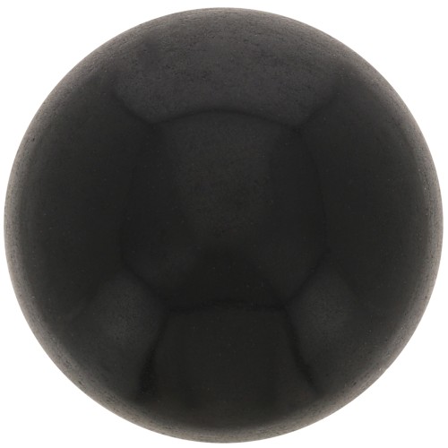 Cabochon rond 14 mm en pierre gemme - Onyx noir x1