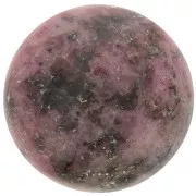 Cabochon rond 14 mm en pierre gemme - Rhodonite x1