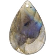 Pendentif poire 30x20 mm en pierre gemme - Labradorite x1