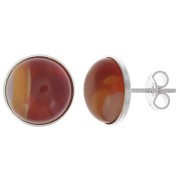 Clous d'oreilles pour cabochon fond plat 12 mm - Argent 925 x2