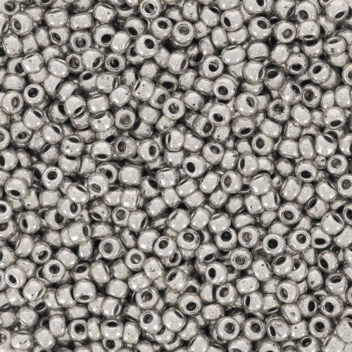 Preciosa Perles rocailles 11/0 2 mm - Gris Foncé Métallique x20g