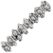 Perles rondelles effet fleur 5 mm - Argenté vieilli x10