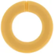 Maillon rond plat en acrylique 31.5 mm - Moutarde x1